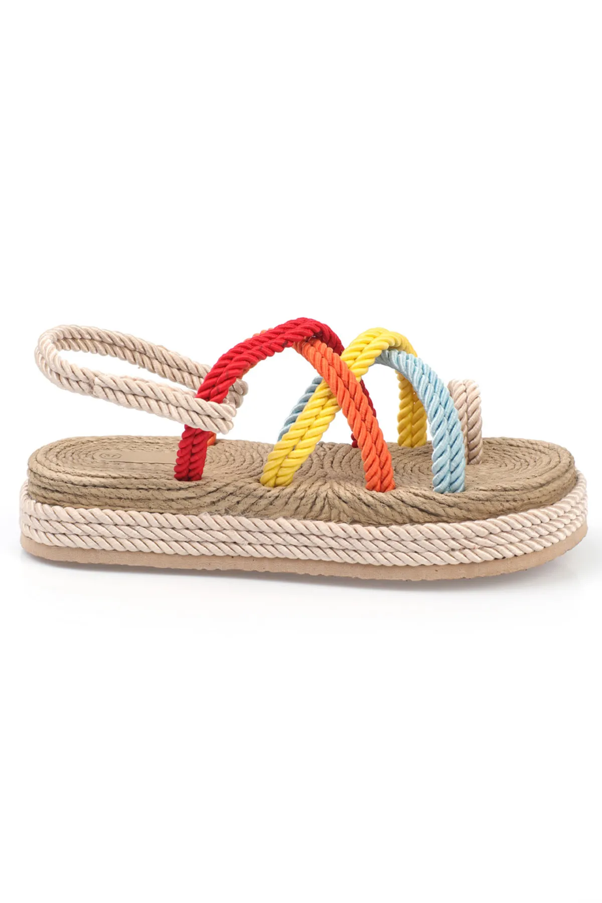 Capone Outfitters  Damen-Sandalen mit Keilabsatz und Schnürung