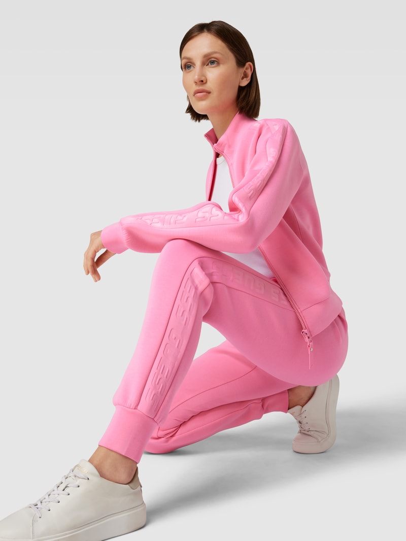 Sweathose mit Label-Patch Modell 'Allie' in pink