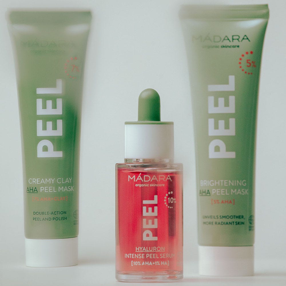 MÁDARA Peel Creamy Clay AHA Peeling Maske 7 % 60 ml