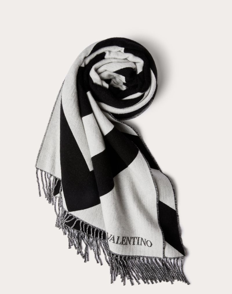 STRHYPE ULD OG KASHMERESTOLA MED STRHYPE JACQUARD-MØNSTER