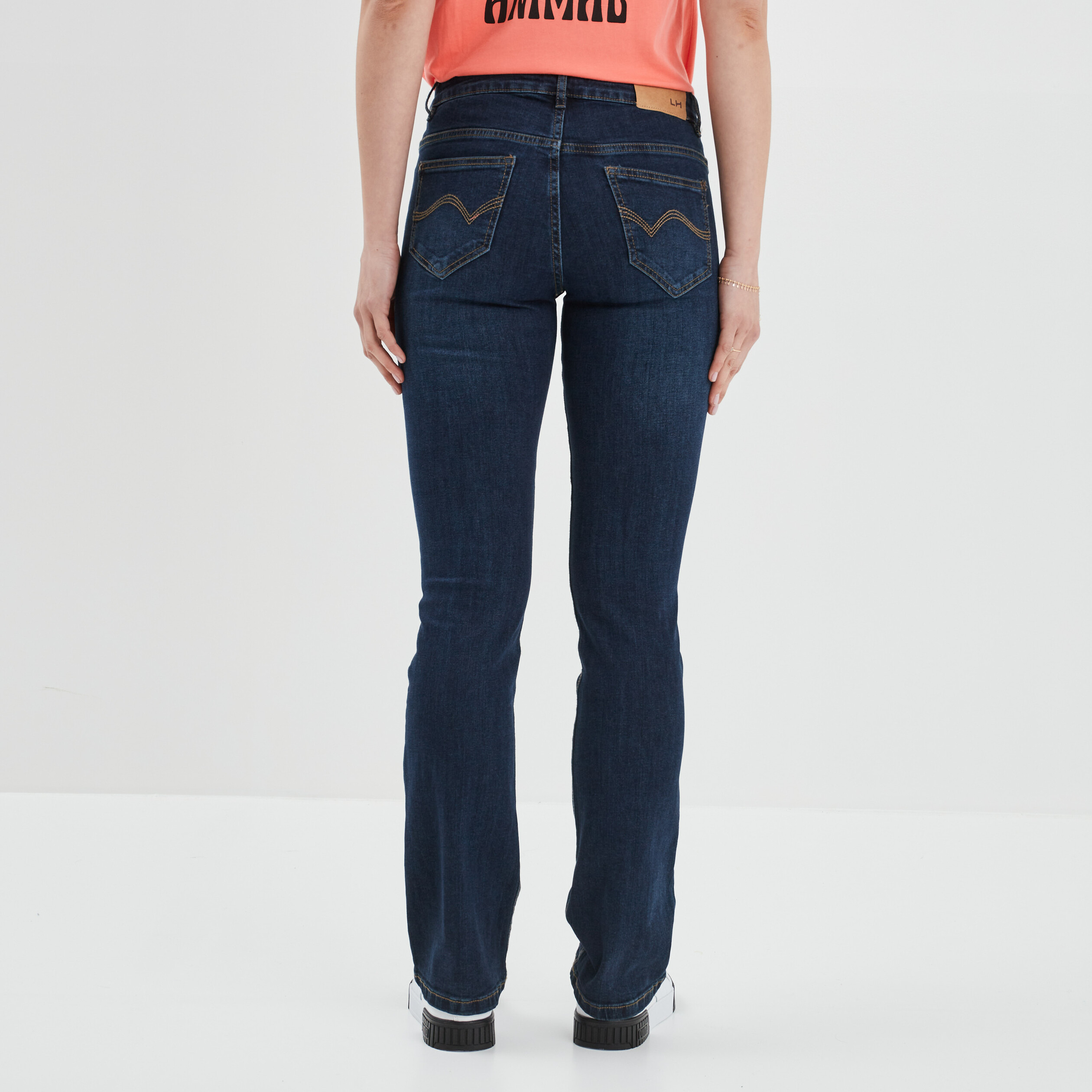 Jeans bootcut taille normale denim brut femme | La Halle