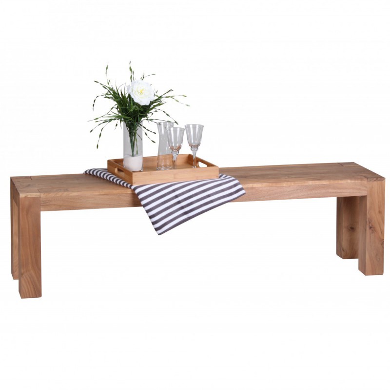 Wohnling Esszimmer Sitzbank Bank 160 x 35 cm Akazie Holz