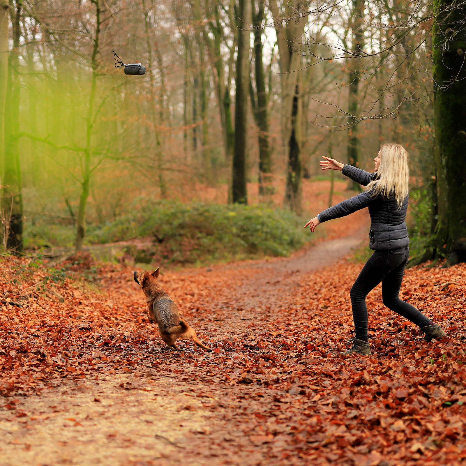 Lionto Snackbeutel Lionto Futterbeutel für Hunde, Trainingsdummy grau