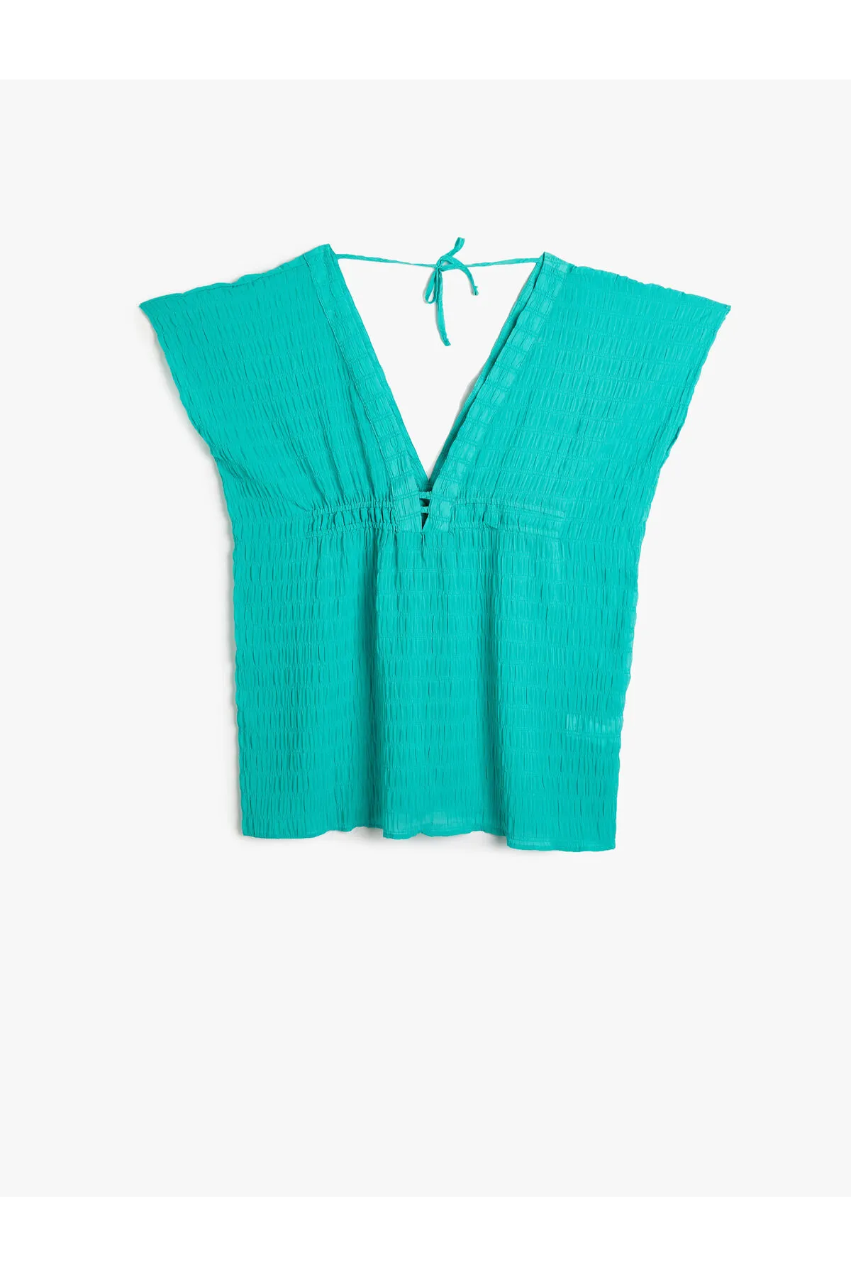 Koton  Kimono mit tiefem V-Ausschnitt und geraffter Taille