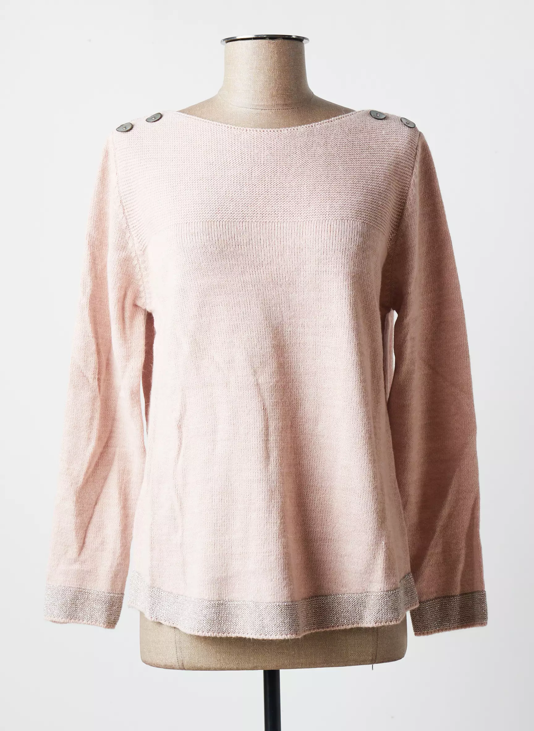Blanc Boheme Pulls Femme couleur rose