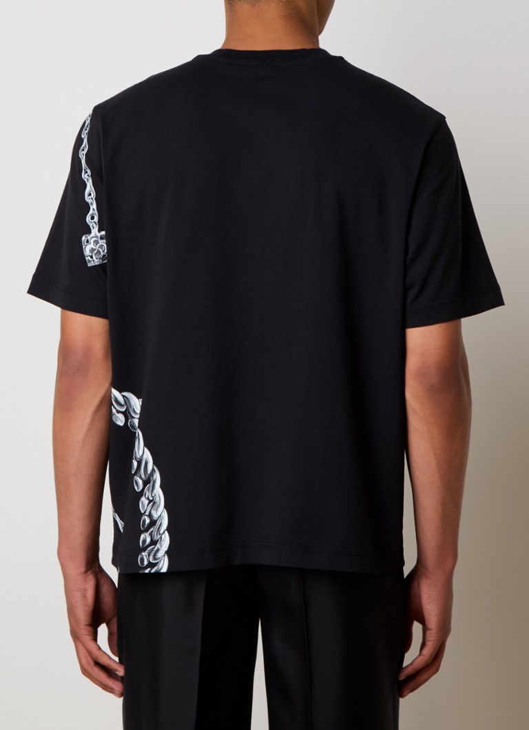 Tricou Burberry cu guler rotund și imprimeu