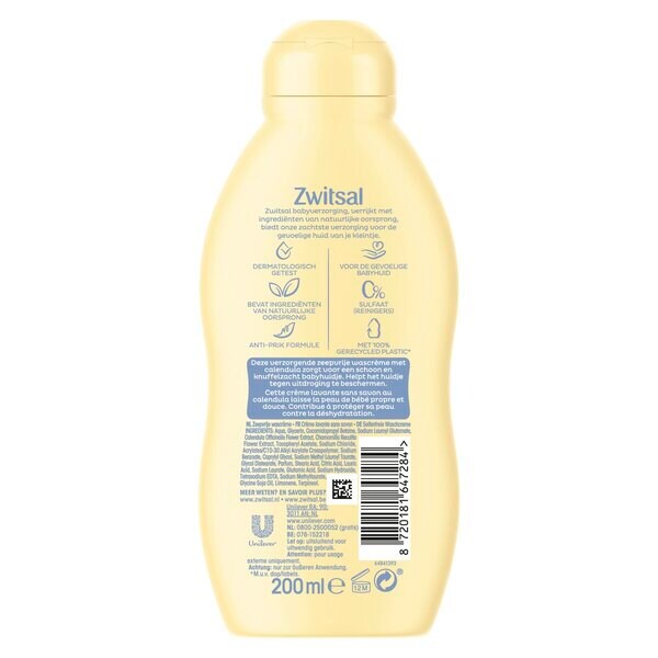Zwitsal såpefri vaskekrem 200ml