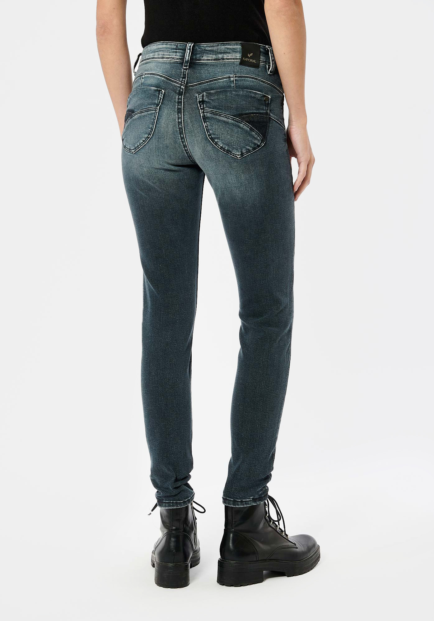 FLORE  Jean slim gris femme