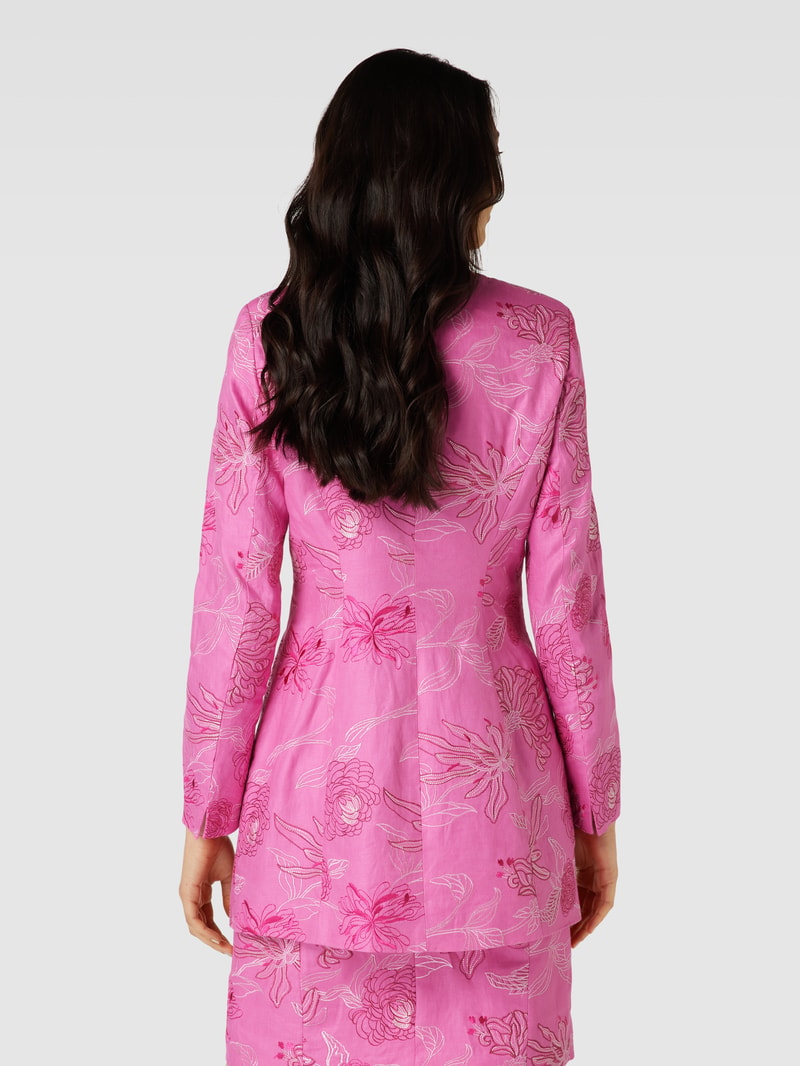Blazer mit Stickereien in pink