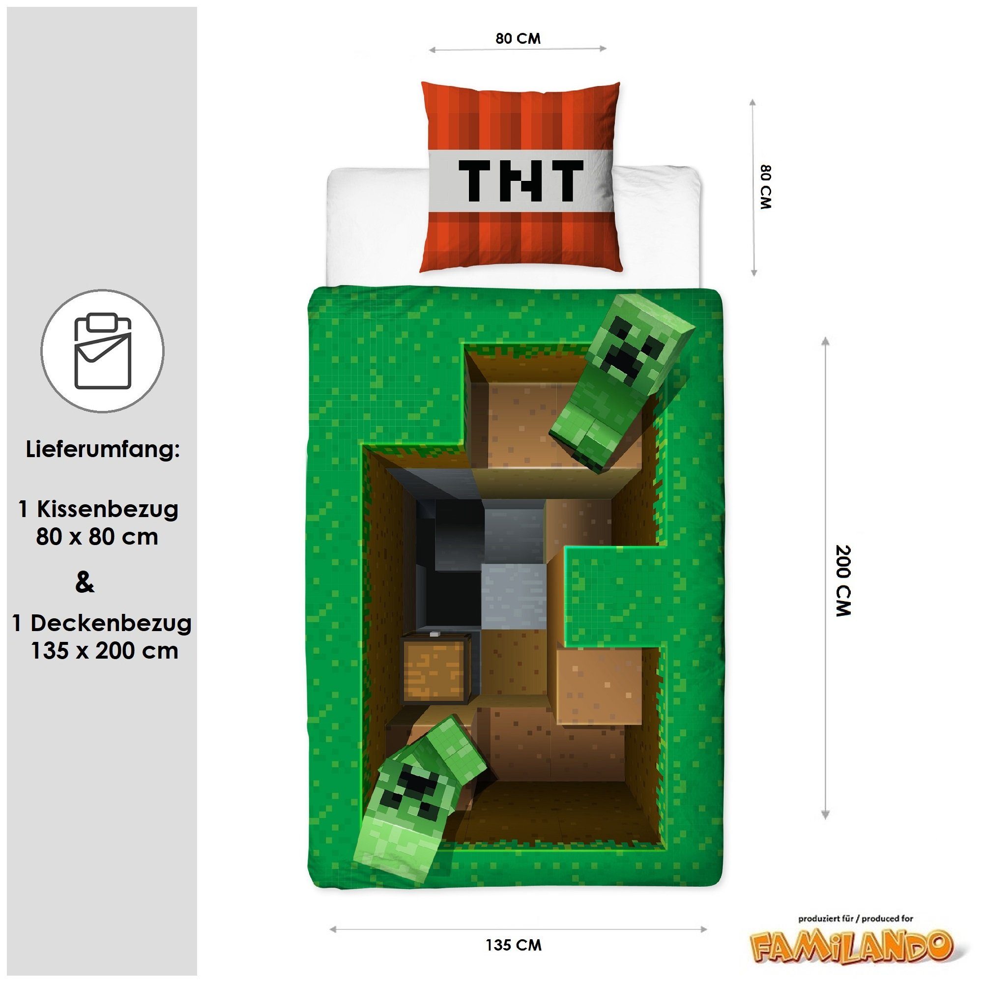 Kinderbettwäsche Minecraft 