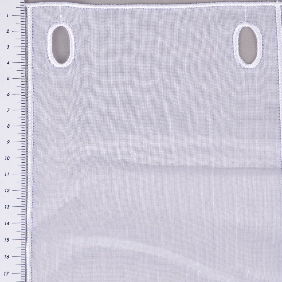 Meterware Stickerei-Panneaux Bistrogardine Batistoptik nähfrei Stickerei Kreise, SCHÖNER LEBEN., leicht perforiert, Batist, bestickt, pflegeleicht
