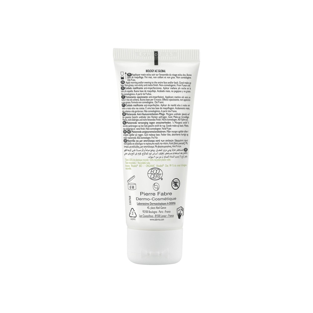A-Derma Biology AC Global Soin imperfections sévères bio 40 ml Soin imperfections