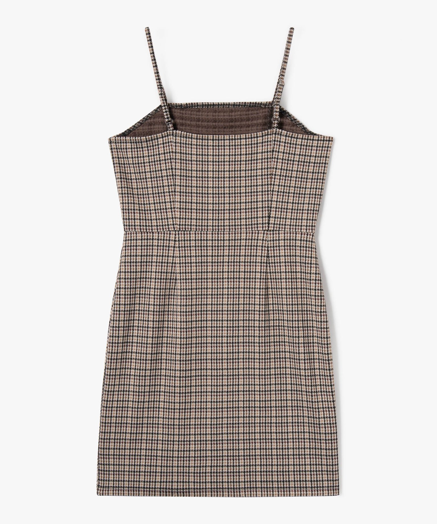 Robe à bretelles à motif pied de poule fille carreaux | GEMO