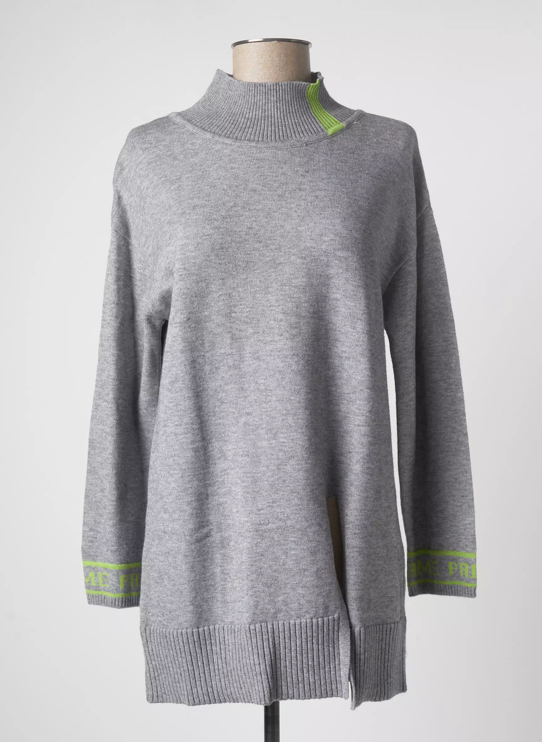 Pame Carrioni Pull Tuniques Femme couleur gris
