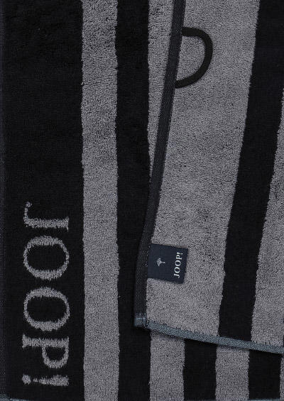 JOOP!, Duschtuch, 80 x 150 cm, schwarz gestreift