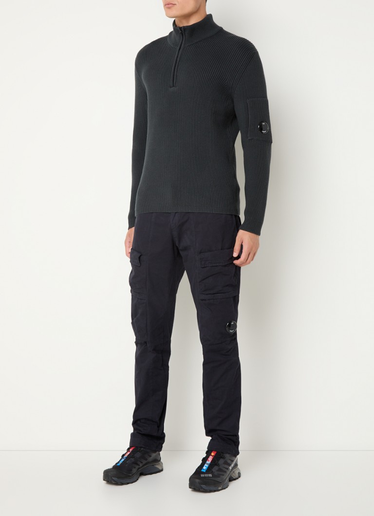CP Company Rib-knit sweater with half zip
