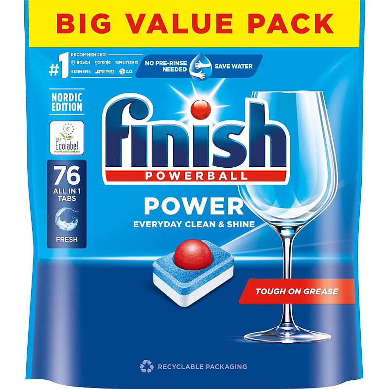 Finish Maskinoppvask 76 tab, Power, Finish