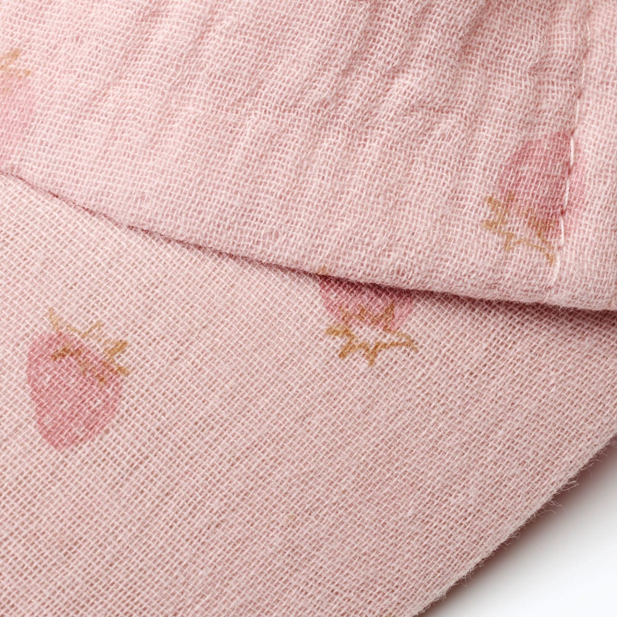 Basecap aus Musselin mit Erdbeeren-Muster, rosa, Gr. 50/51, 1 St