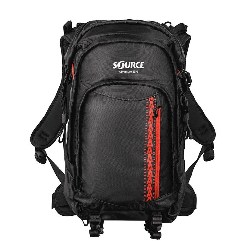 Source Adventure Pack 23+5 Black/Fiesta Rucksack