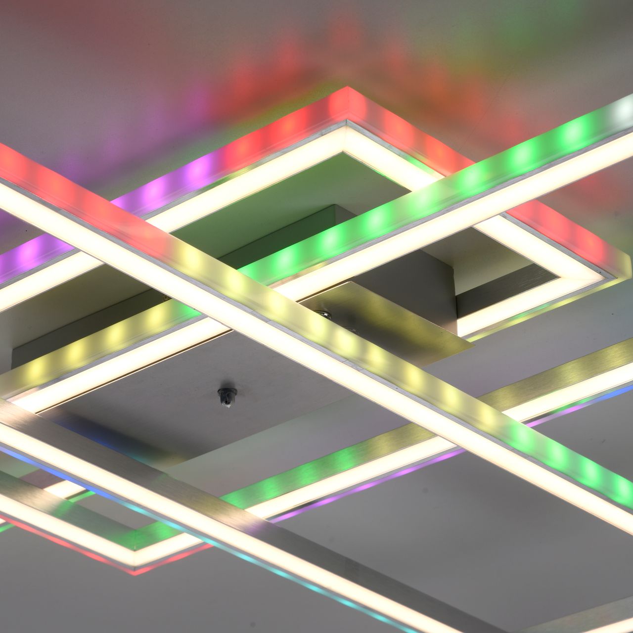 JUST LIGHT LeuchtenDirekt LED Deckenleuchte FELIX60, Downlight: CCT, Sidlight: RGB, dimmbar, IR-Fernbedienung, IP20