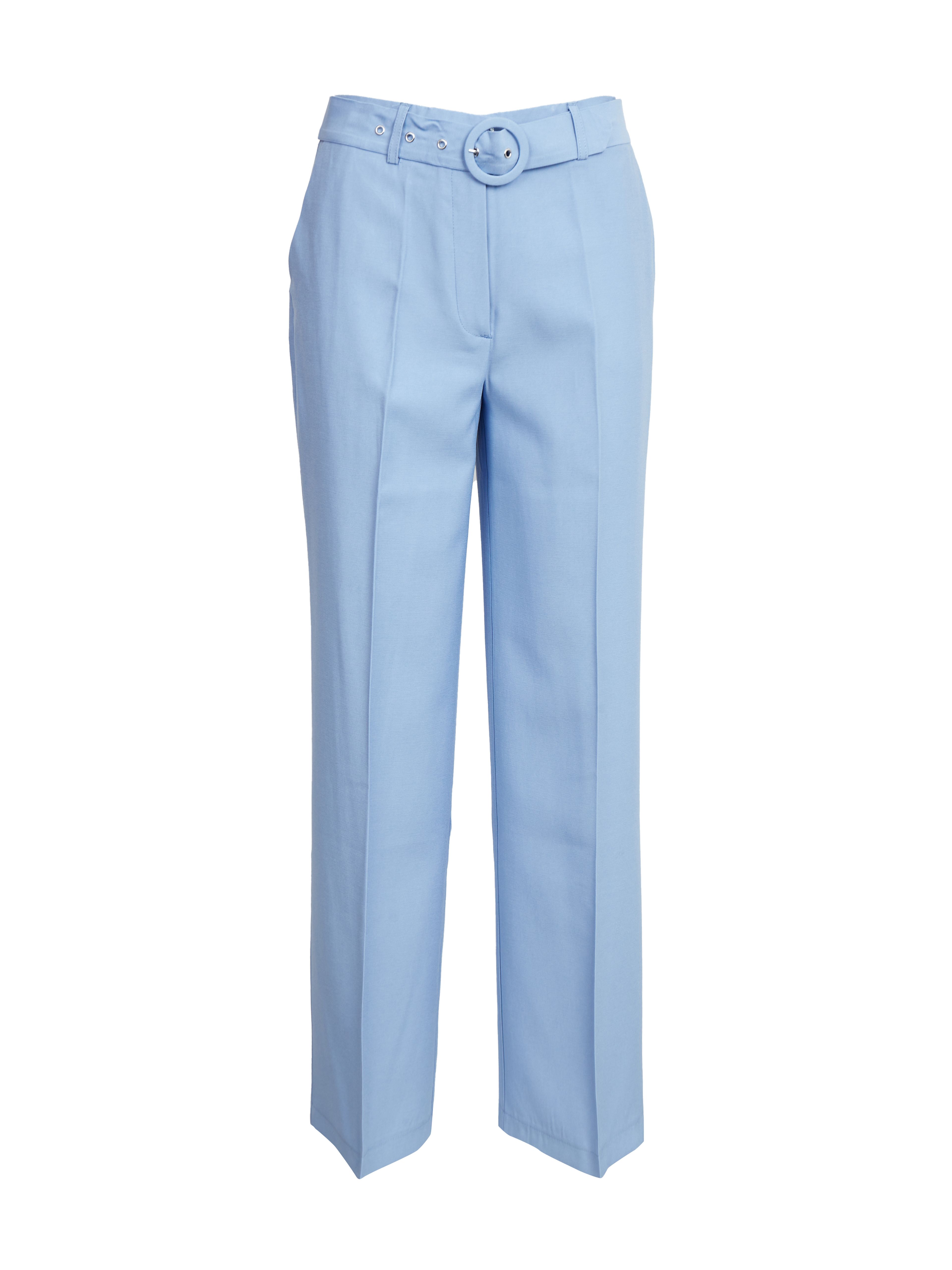 Hellblaue weite Damenhose mit Gürtel ORSAY