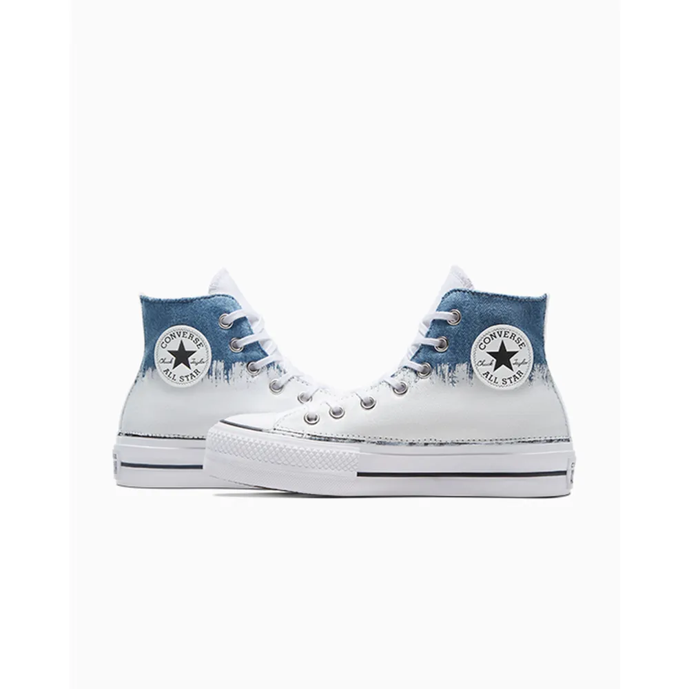 Converse Chuck Taylor All Star Lift Denim Paint A10226C / weiss