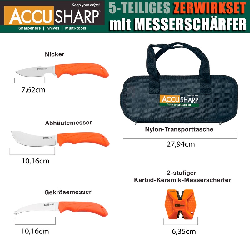 Accusharp Zerwirk-Set 5-tlg. in Tasche