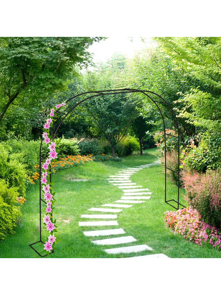 relaxdays Rosenbogen in Schwarz - (B)280 x (H)210 x (T)40 cm günstig kaufen onesize