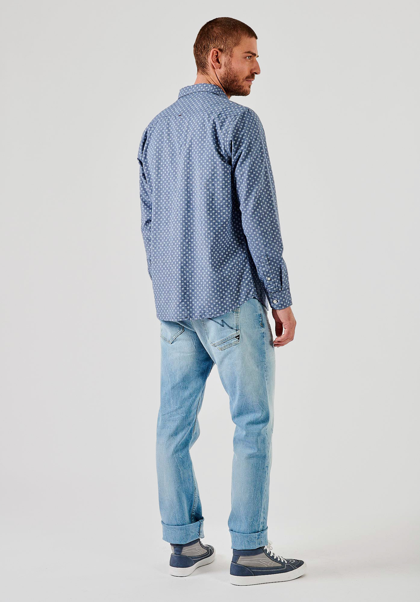 ROMAN  Chemise bleue homme 100% coton bio