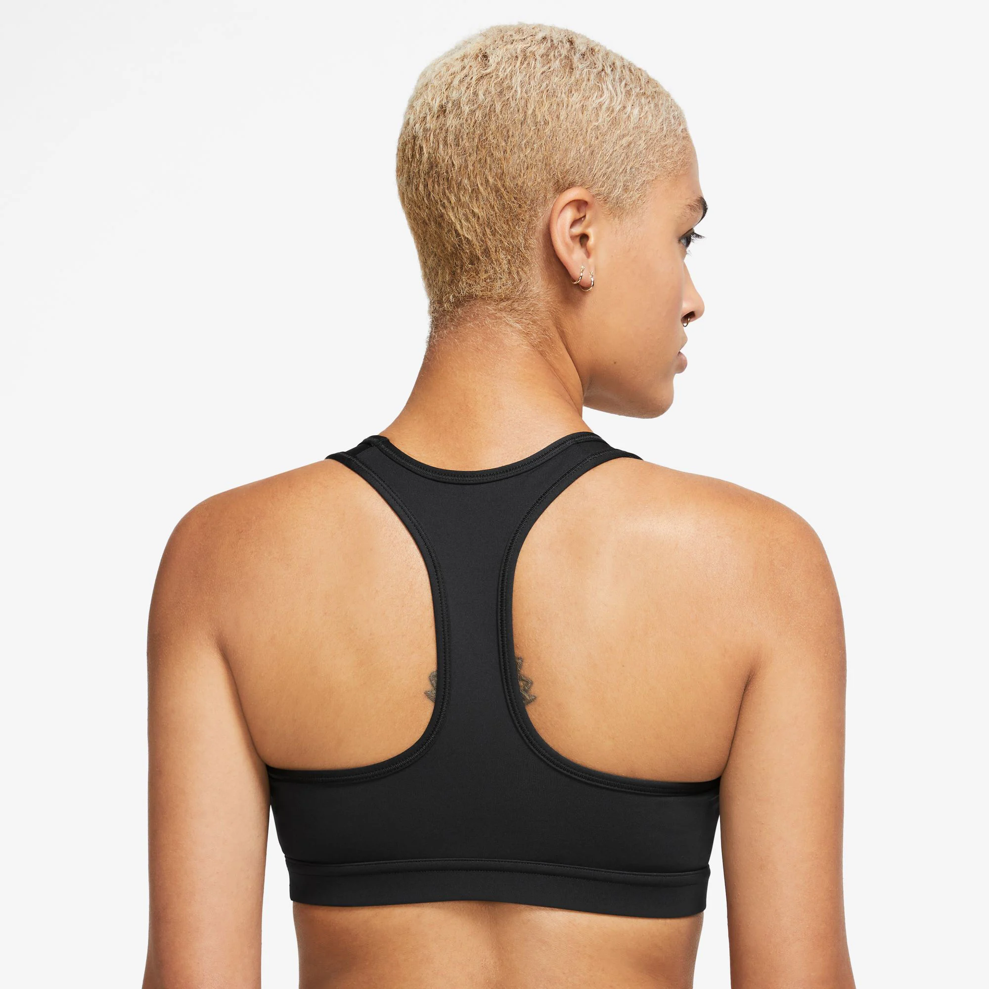 Swoosh Medium Sport-BH Damen - Schwarz