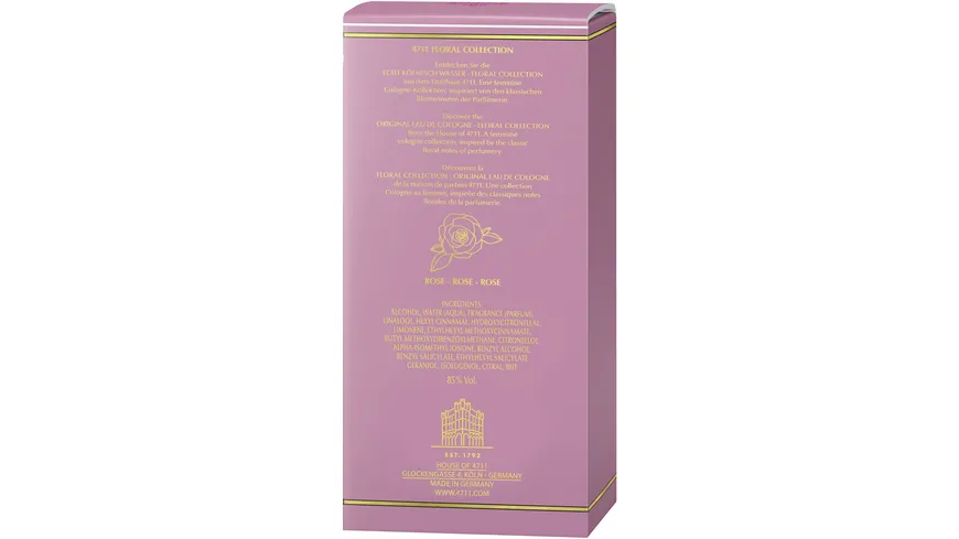 4711 FLORAL COLLECTION ROSE Eau de Cologne 100 ml