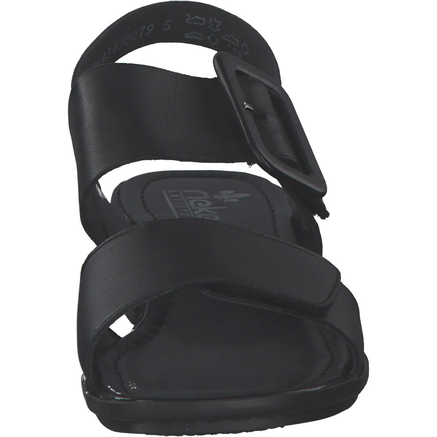 Rieker 62663, Plateau-Sandaletten, Damen, Schwarz