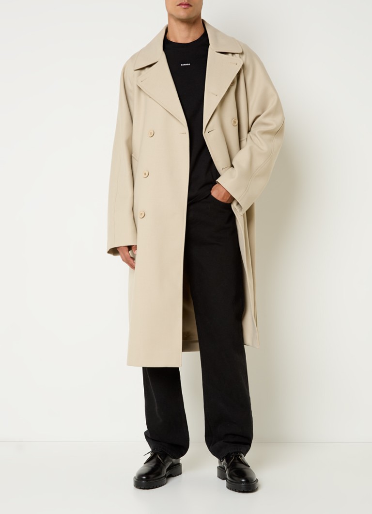 Trench doppiopetto Sandro in misto lana con cintura