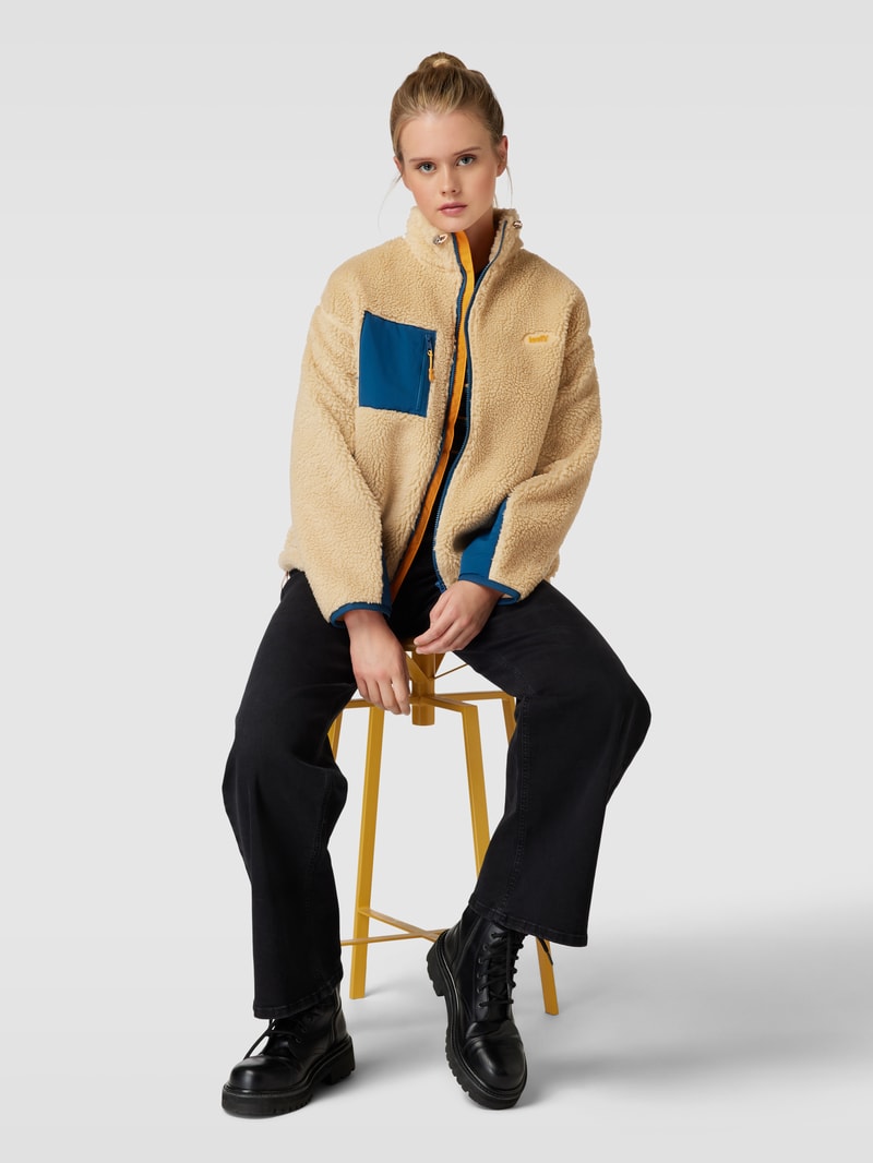 Jacke mit Teddyfell Modell 'BIG FOOT SHERPA' in sand