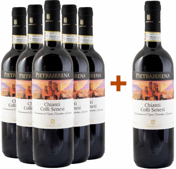 5+1 Paket Chianti Colli Senesi DOCG - Pietraserena - Famiglia Arrigoni