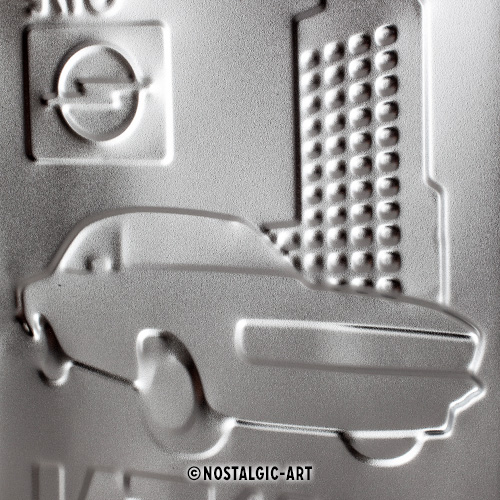 Nostalgic Art Retro Blechschild 15x20cm, Motiv "Opel - Manta GT/E", 1 Stück - ATU