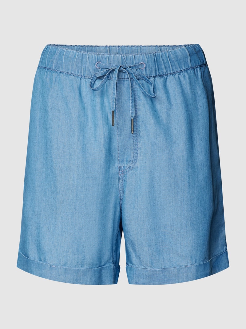 Jeansshorts mit fixierten Beinumschlägen in jeans