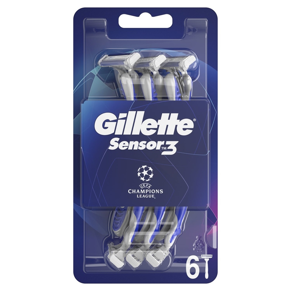 gillette Gillette Sensor3 Rasoir Jetable X 6 Rasoirs Jetables
