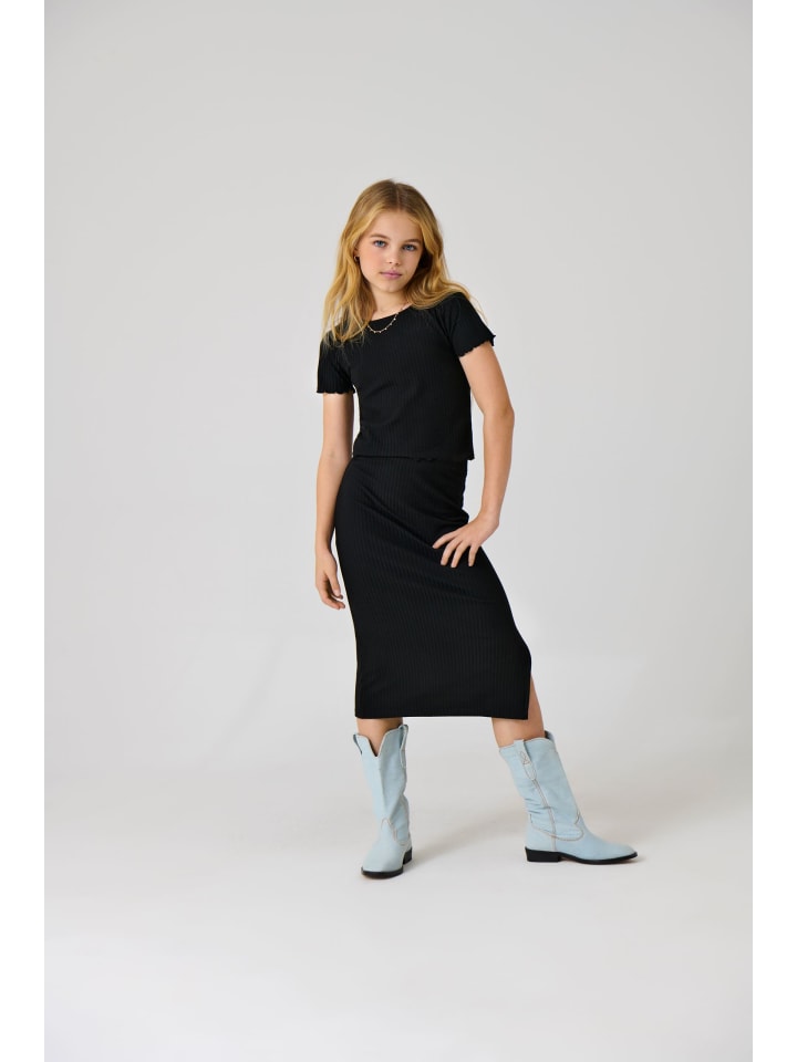 KIDS ONLY Maxirock KOGNELLA LONG SIDE SLIT SKIRT in black günstig kaufen