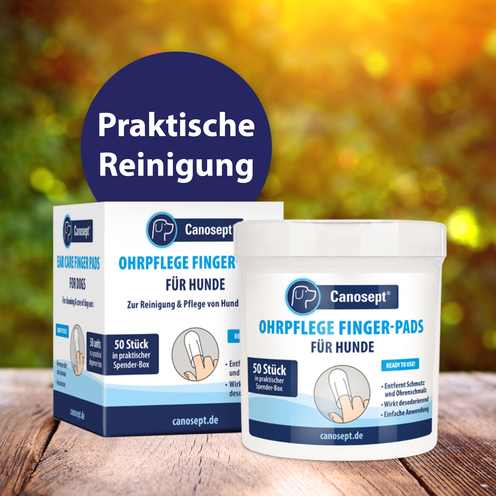 Canosept Augen- & Ohrenpflege Canosept Ohrpflege Finger-Pads für Hunde 50 Stück