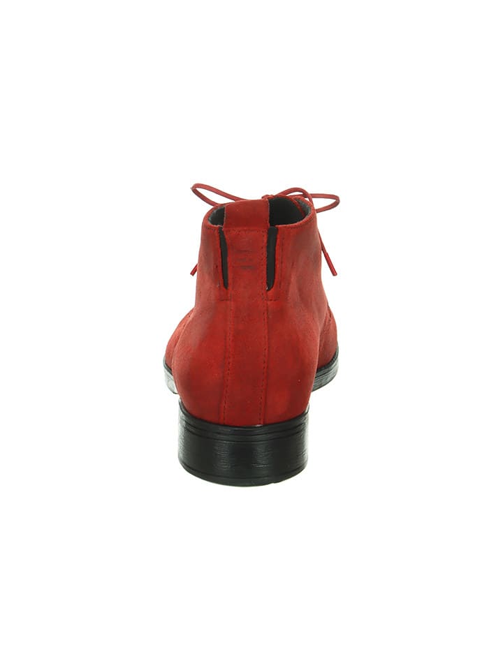 Think! Leder-Ankle-Boots in Rot günstig kaufen