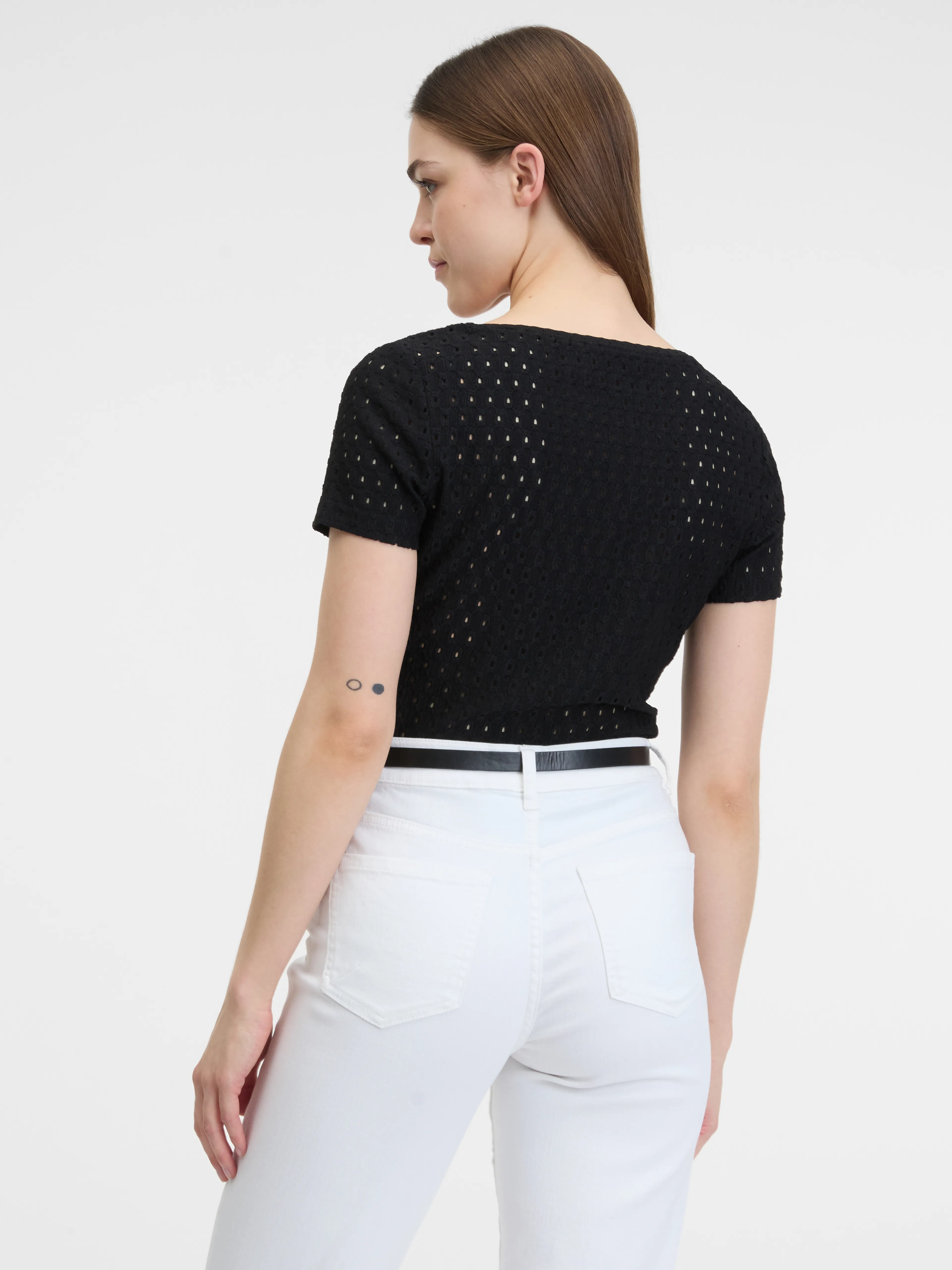 Schwarzes Damen-T-Shirt ORSAY