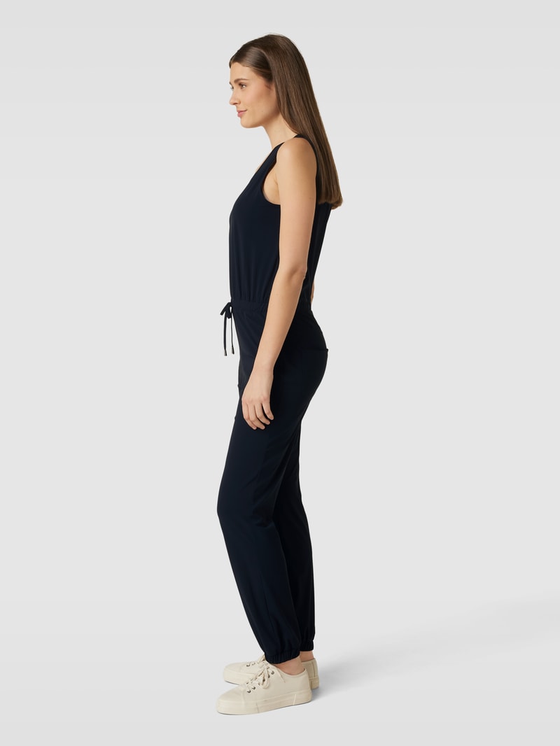Jumpsuit mit Rundhalsausschnitt Modell 'Ecetera' in marineblau