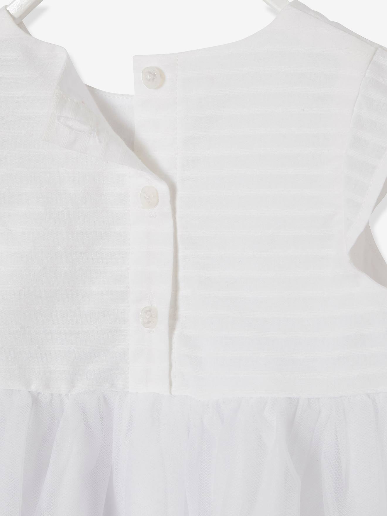 Robe de cérémonie bébé avec tulle blanc