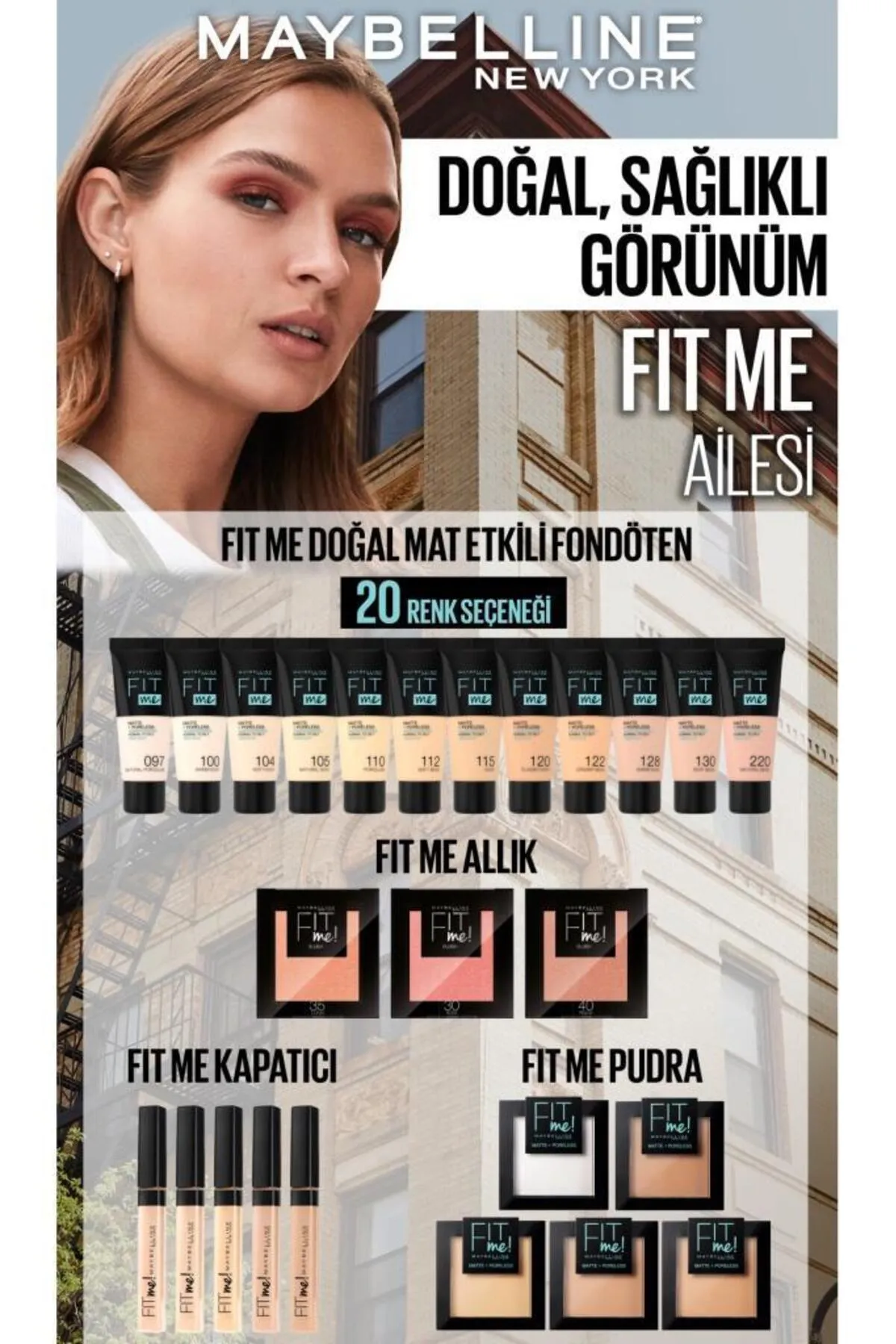 Maybelline New York  Fit Me Matte Poreless Foundation – 112 Soft Beige