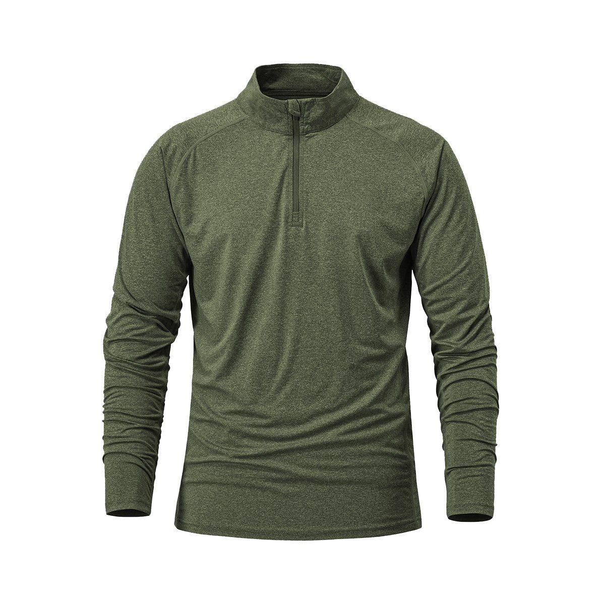 MEETYOO Langarm-Poloshirt Herren Langarm Poloshirt Funktionsshirt (Rollkragenshirts, Langarmshirt, Basic Shirt, Sweatshirt, Pullover, Longsleeve) 1/4-Reißverschluss, UPF 50+, Tops