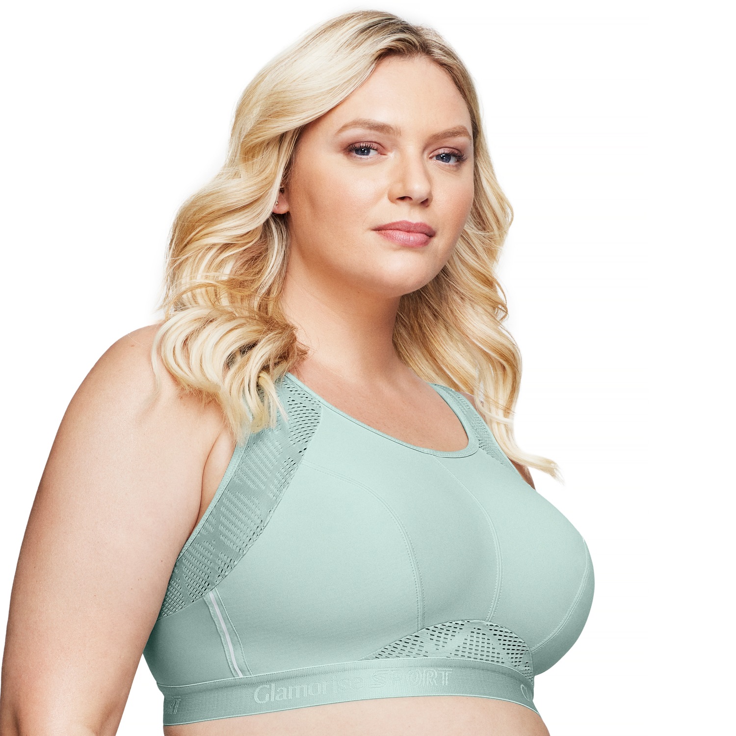 Atmungsaktiver Mesh-Sport-BH - Jade