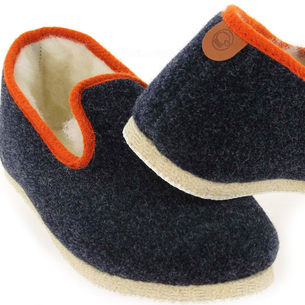 Chausse Mouton  TWEED H22 - Marine orange
