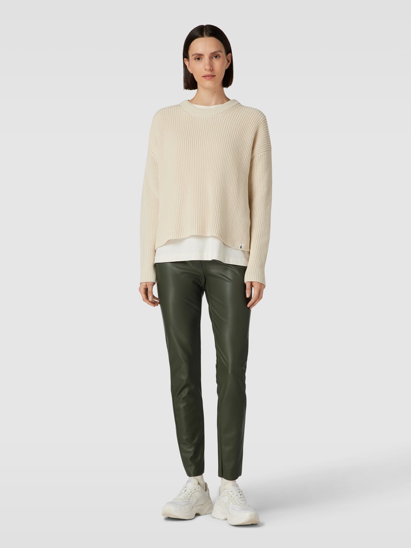 Leggings im unifarbenen Design Modell 'RESA' in olivgrün