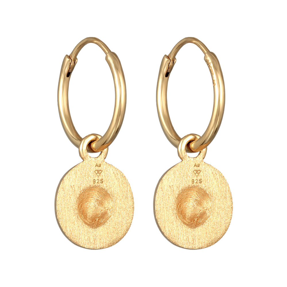 Elli Elli Boucles d'Oreilles Femmes créoles pendentif tortue océan en argent sterling  Boucles d'oreilles